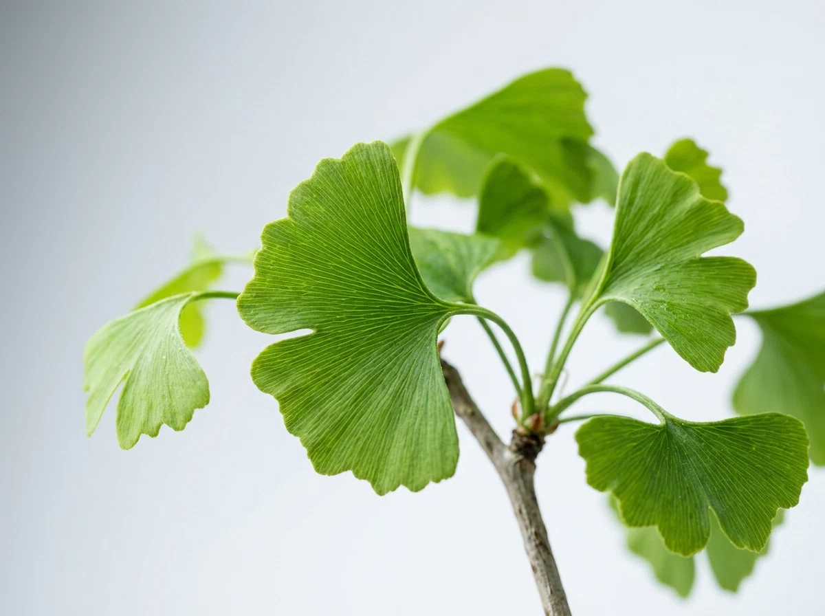 Ginkgo biloba blade - ginkgo biloba traditionel brug og sansestøtte, botanisk close-up